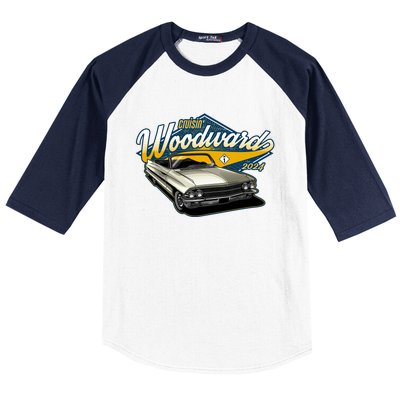 Cruisin Woodward 1962 Cadillac Coupe 2024 Baseball Sleeve Shirt