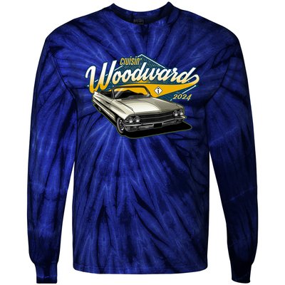 Cruisin Woodward 1962 Cadillac Coupe 2024 Tie-Dye Long Sleeve Shirt