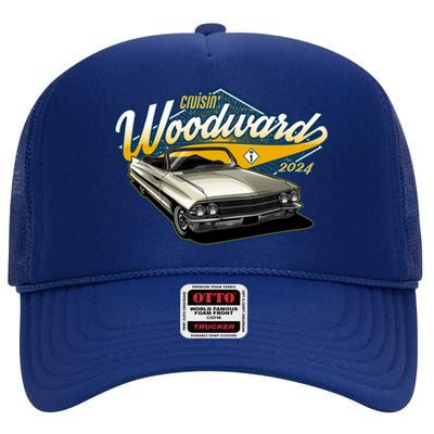 Cruisin Woodward 1962 Cadillac Coupe 2024 High Crown Mesh Back Trucker Hat