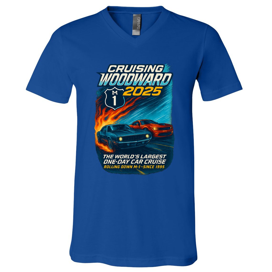 Cruising Woodward 2025 V-Neck T-Shirt