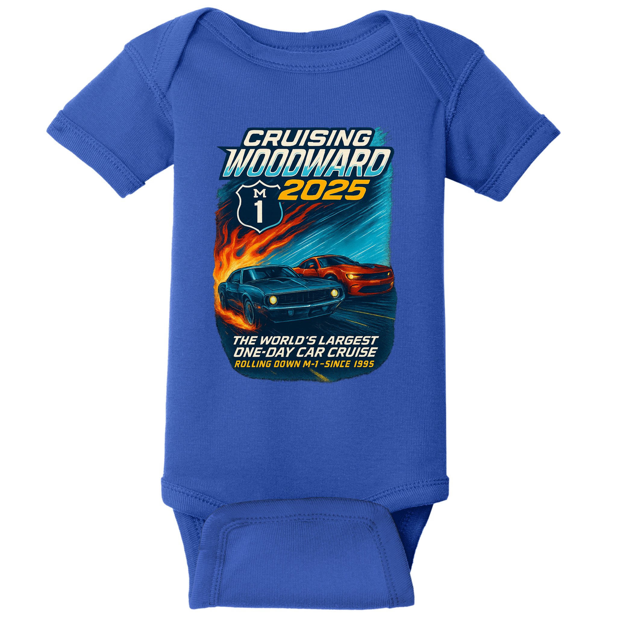Cruising Woodward 2025 Baby Bodysuit