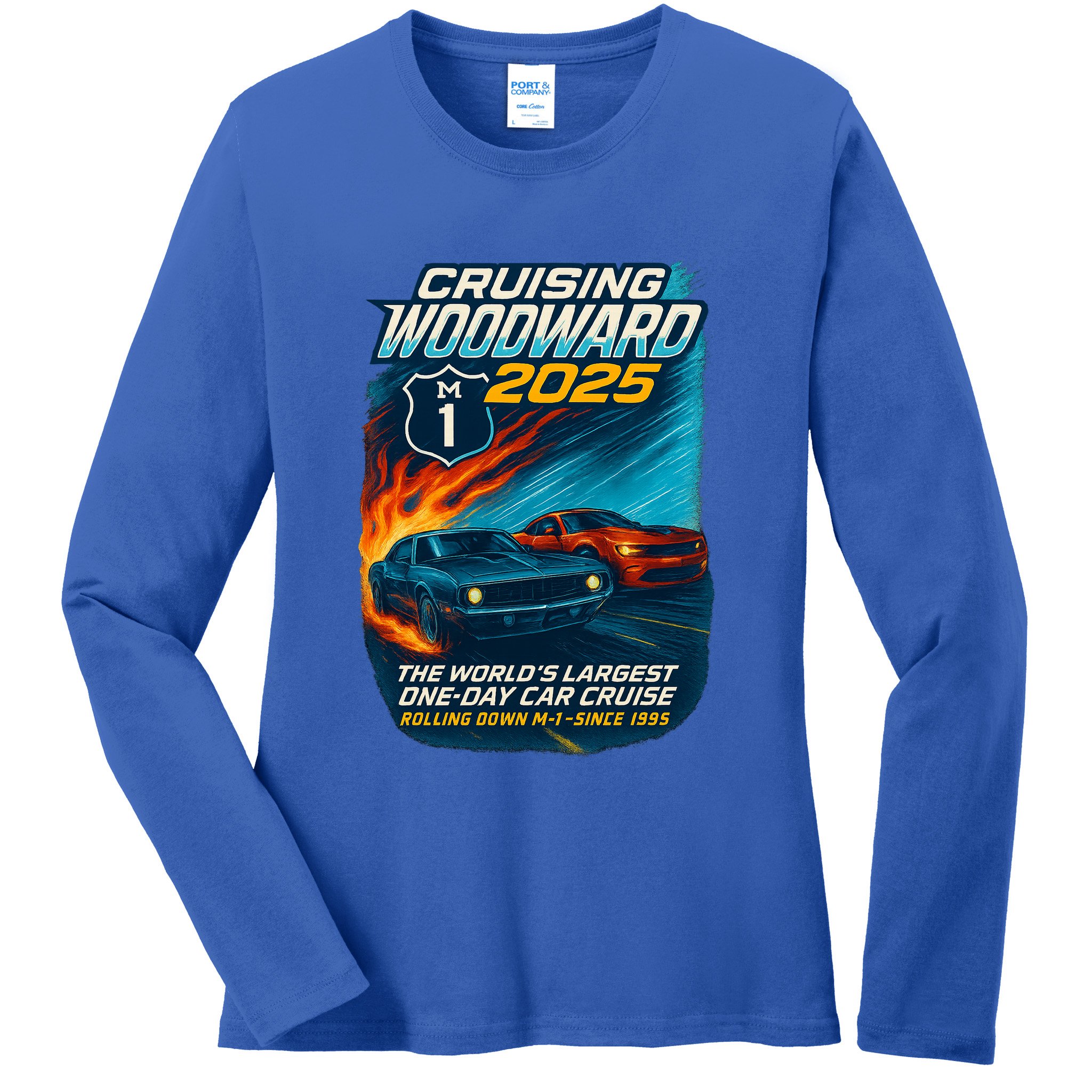 Cruising Woodward 2025 Ladies Long Sleeve Shirt
