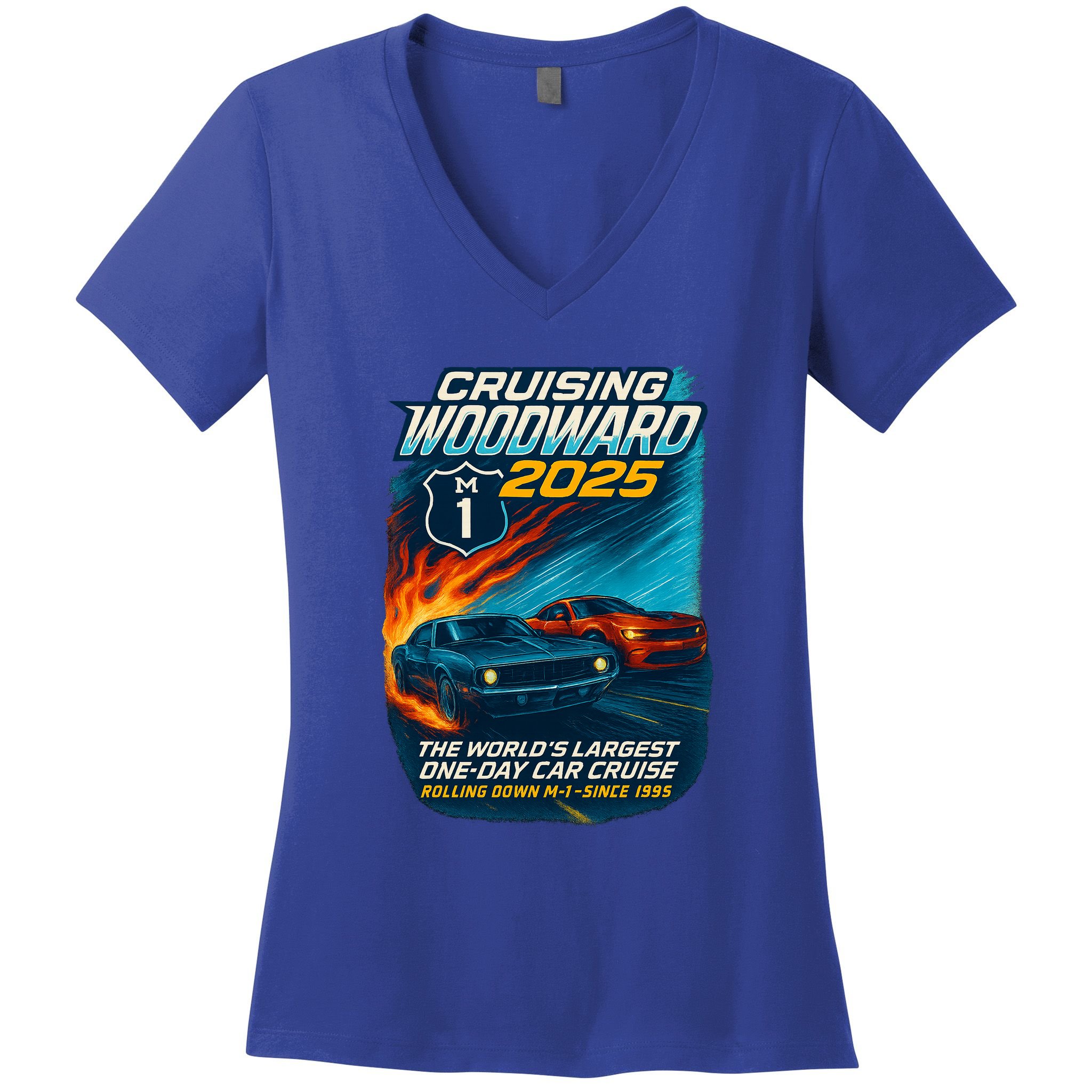Cruising Woodward 2025 Women's V-Neck T-Shirt