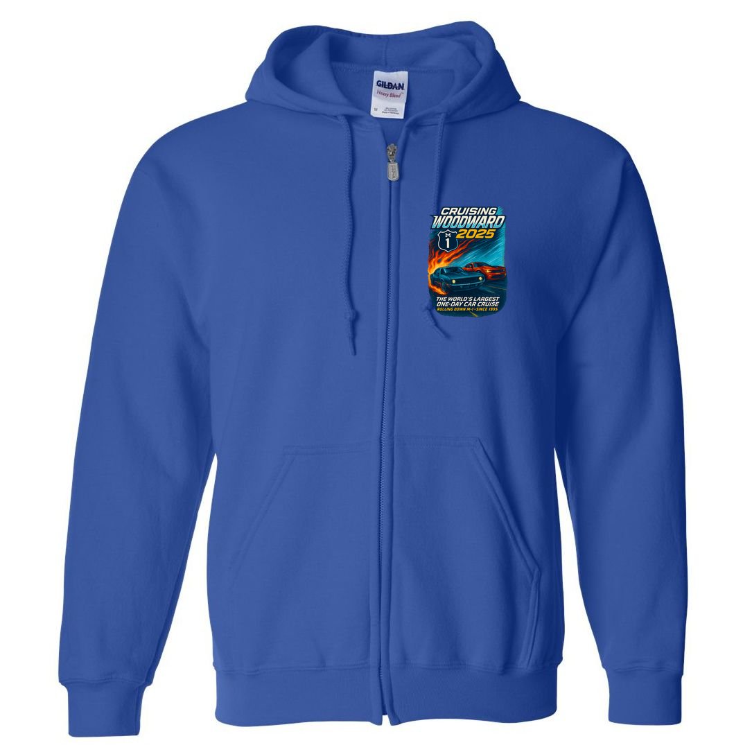 Cruising Woodward 2025 Full Zip Hoodie