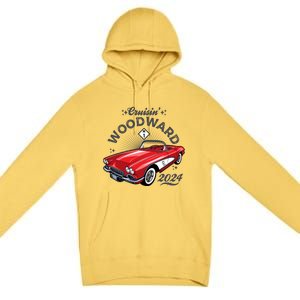 Cruisin Woodward 2024 1961 Chevrolet Corvette Premium Pullover Hoodie