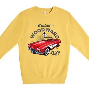 Cruisin Woodward 2024 1961 Chevrolet Corvette Premium Crewneck Sweatshirt