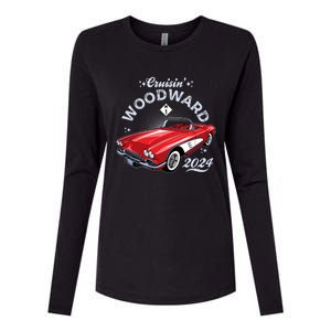 Cruisin Woodward 2024 1961 Chevrolet Corvette Womens Cotton Relaxed Long Sleeve T-Shirt