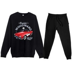 Cruisin Woodward 2024 1961 Chevrolet Corvette Premium Crewneck Sweatsuit Set