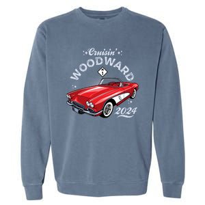 Cruisin Woodward 2024 1961 Chevrolet Corvette Garment-Dyed Sweatshirt