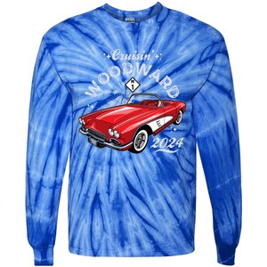 Cruisin Woodward 2024 1961 Chevrolet Corvette Tie-Dye Long Sleeve Shirt