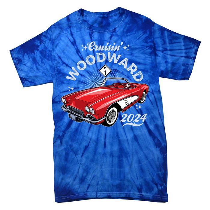 Cruisin Woodward 2024 1961 Chevrolet Corvette Tie-Dye T-Shirt