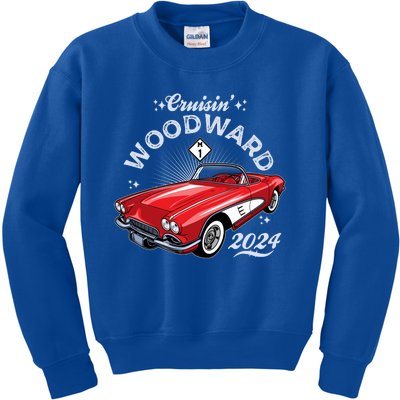 Cruisin Woodward 2024 1961 Chevrolet Corvette Kids Sweatshirt