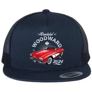 Cruisin Woodward 2024 1961 Chevrolet Corvette Flat Bill Trucker Hat