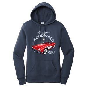 Cruisin Woodward 2024 1961 Chevrolet Corvette Women's Pullover Hoodie