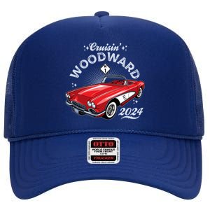 Cruisin Woodward 2024 1961 Chevrolet Corvette High Crown Mesh Back Trucker Hat