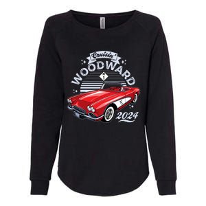 Cruisin Woodward 2024 1961 Chevrolet Corvette Womens California Wash Sweatshirt