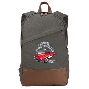 Cruisin Woodward 2024 1961 Chevrolet Corvette Cotton Canvas Backpack