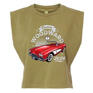 Cruisin Woodward 2024 1961 Chevrolet Corvette Garment-Dyed Women's Muscle Tee