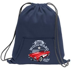 Cruisin Woodward 2024 1961 Chevrolet Corvette Sweatshirt Cinch Pack Bag