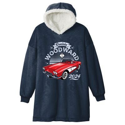 Cruisin Woodward 2024 1961 Chevrolet Corvette Hooded Wearable Blanket