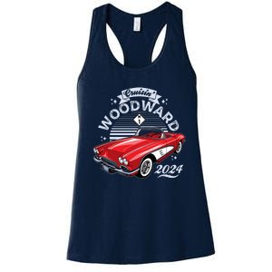 Cruisin Woodward 2024 1961 Chevrolet Corvette Women's Racerback Tank