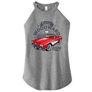 Cruisin Woodward 2024 1961 Chevrolet Corvette Women's Perfect Tri Rocker Tank