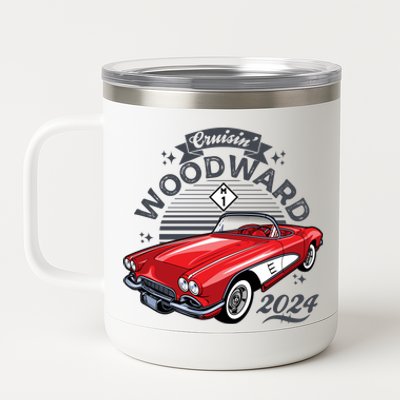 Cruisin Woodward 2024 1961 Chevrolet Corvette 12 oz Stainless Steel Tumbler Cup