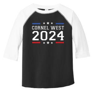 Cornel West 2024 President American Flag Cornel West Toddler Fine Jersey T-Shirt