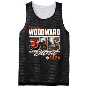 Cruisin Woodward 313 Detroit Michigan 2024 M1 Mesh Reversible Basketball Jersey Tank