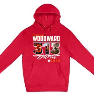 Cruisin Woodward 313 Detroit Michigan 2024 M1 Premium Pullover Hoodie