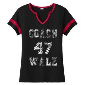 Coach Waltz 47 Harris Waltz 2024 Coach Walz Harris Walz 2024 Ladies Halftime Notch Neck Tee