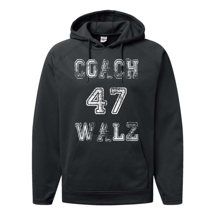 Coach Waltz 47 Harris Waltz 2024 Coach Walz Harris Walz 2024 Performance Fleece Hoodie