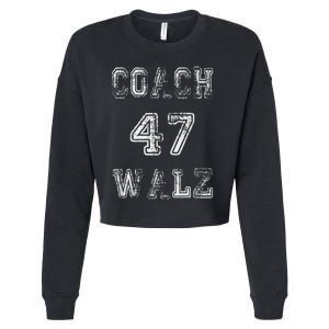 Coach Waltz 47 Harris Waltz 2024 Coach Walz Harris Walz 2024 Cropped Pullover Crew