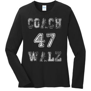 Coach Waltz 47 Harris Waltz 2024 Coach Walz Harris Walz 2024 Ladies Long Sleeve Shirt