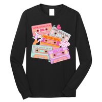 Cassettes Western 90s Country Music Valentine Long Sleeve Shirt