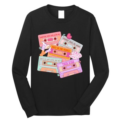 Cassettes Western 90s Country Music Valentine Long Sleeve Shirt