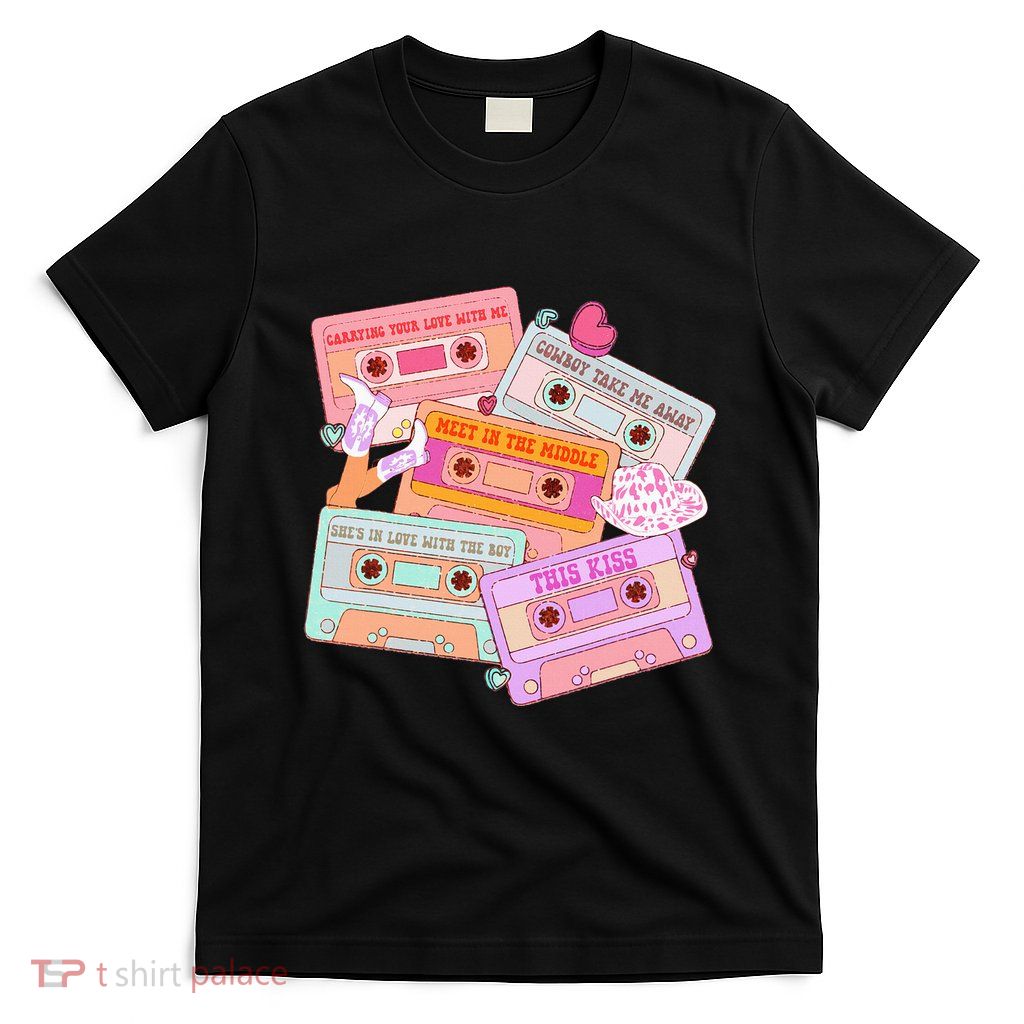Cassettes Western 90s Country Music Valentine T-Shirt