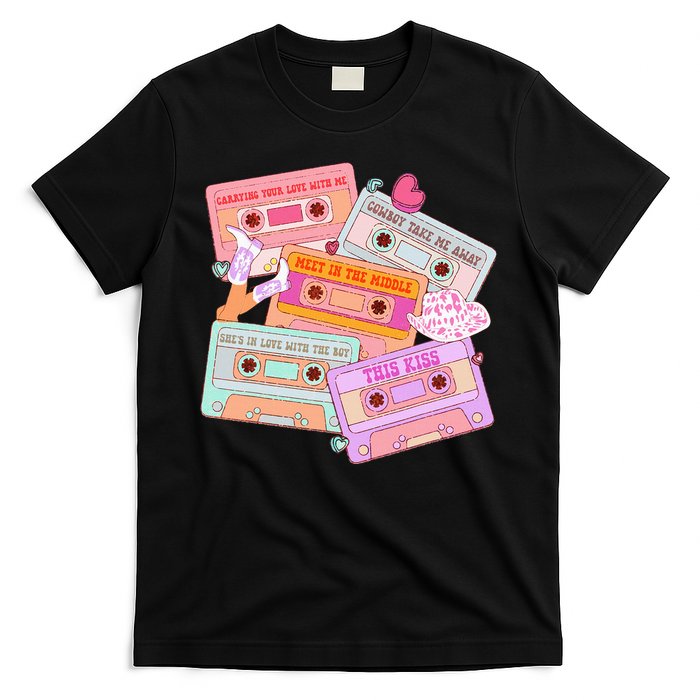 Cassettes Western 90s Country Music Valentine T-Shirt