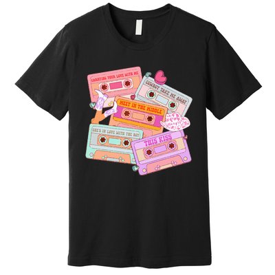 Cassettes Western 90s Country Music Valentine Premium T-Shirt