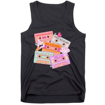 Cassettes Western 90s Country Music Valentine Tank Top