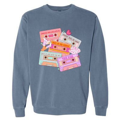 Cassettes Western 90s Country Music Valentine Garment-Dyed Sweatshirt