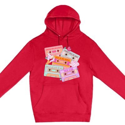 Cassettes Western 90s Country Music Valentine Premium Pullover Hoodie