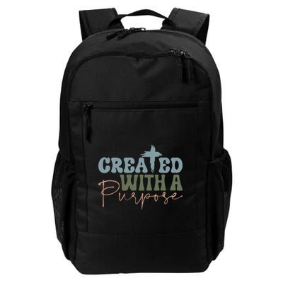 Created With A Purpose God Faith Jesus Daily Commute Backpack