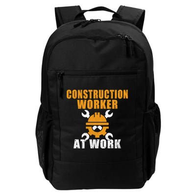 Construction Worker At Work Construction Worker Meaningful Gift Backpack