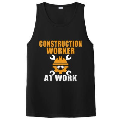 Construction Worker At Work Construction Worker Meaningful Gift PosiCharge Competitor Tank