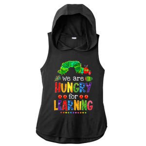 Caterpillar We Are Hungry For Learning Ladies PosiCharge Tri-Blend Wicking Draft Hoodie Tank