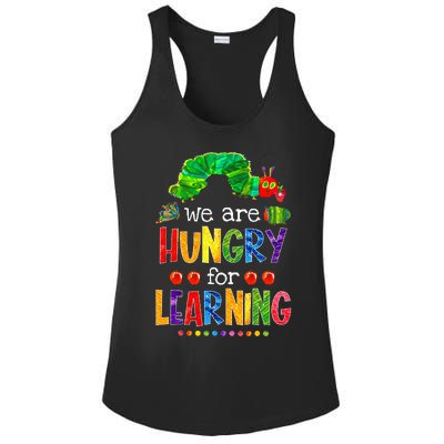 Caterpillar We Are Hungry For Learning Ladies PosiCharge Competitor Racerback Tank