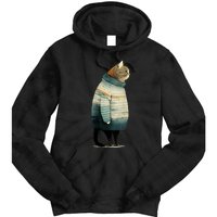 Cat Wearing A Sweater Funny Pet Fat Gray Cat In Sweater Tie Dye Hoodie