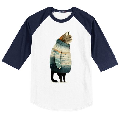 Cat Wearing A Sweater Funny Pet Fat Gray Cat In Sweater Baseball Sleeve Shirt