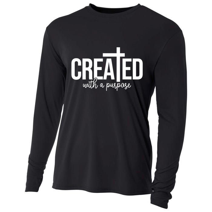 Created With A Purpose Christian Cooling Performance Long Sleeve Crew